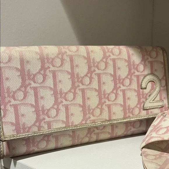 Dior Pink Monogram Clutch - Picture 2 of 7